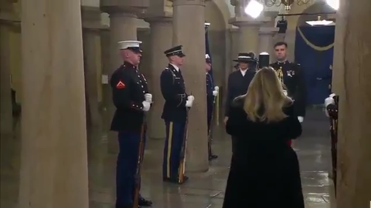 INCOMING FIRST AND SECOND LADIES BEING ESCORTED TO THE CAPITOL’S ROTUNDA