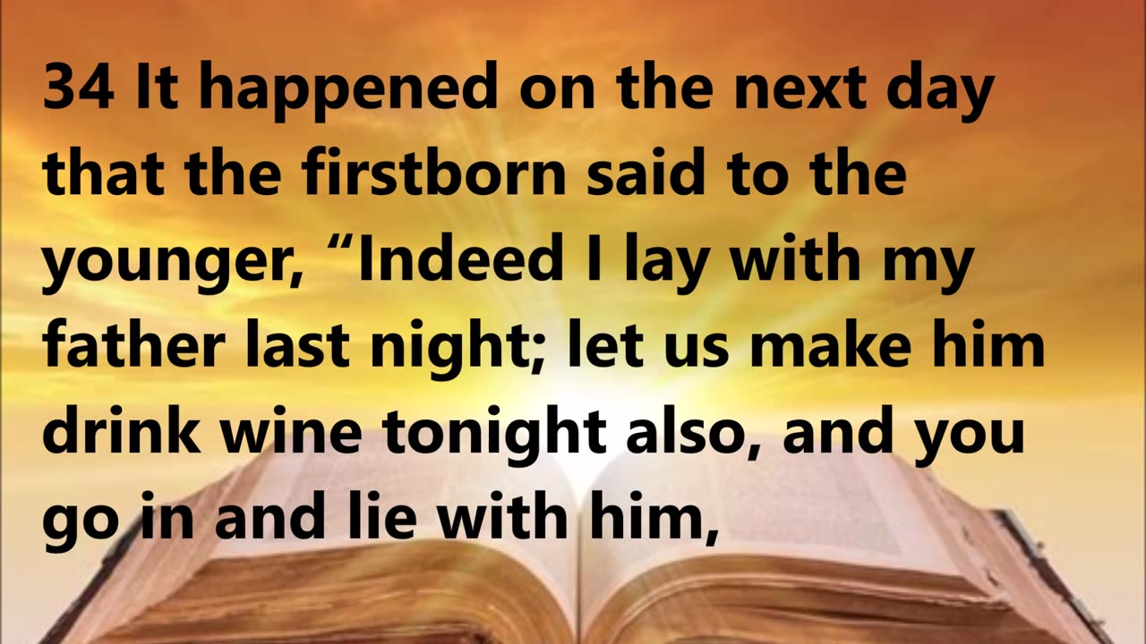 Moab and Ammon are born from this incestuous relationship.