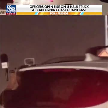 WATCH: Officers OPEN FIRE on UHaul at Coast Guard base | foxnews