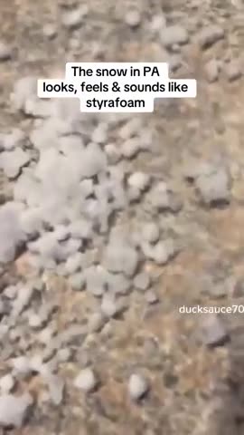 They got some really weird Styrofoam like snow in Pennsylvania...don't eat it