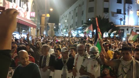 مسيرة شعبية مسيرة الصمود لكسر الحصار عن غزة من طنجة 27 09 2025 وخا تعيا مv