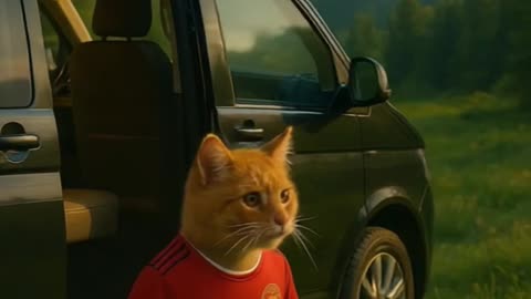 The Camping Cat — Cozy Vanlife Adventure at Sunset 🐱🏕️