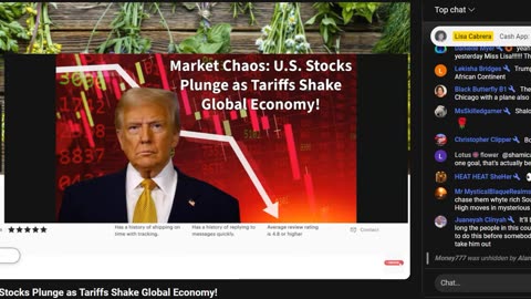 Lisa Cabrera: "Market Chaos: U.S. Stocks Plunge as Tariffs Shake Global Economy!"