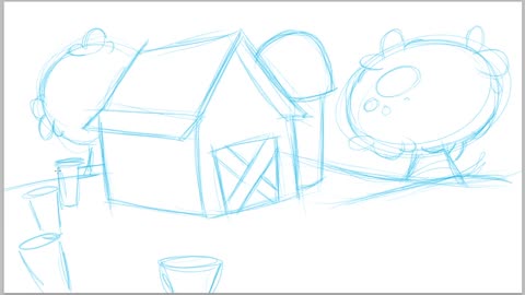 🏡 Today’s Lesson: How to Draw a Cartoon Farmhouse in 3 Easy Steps!
