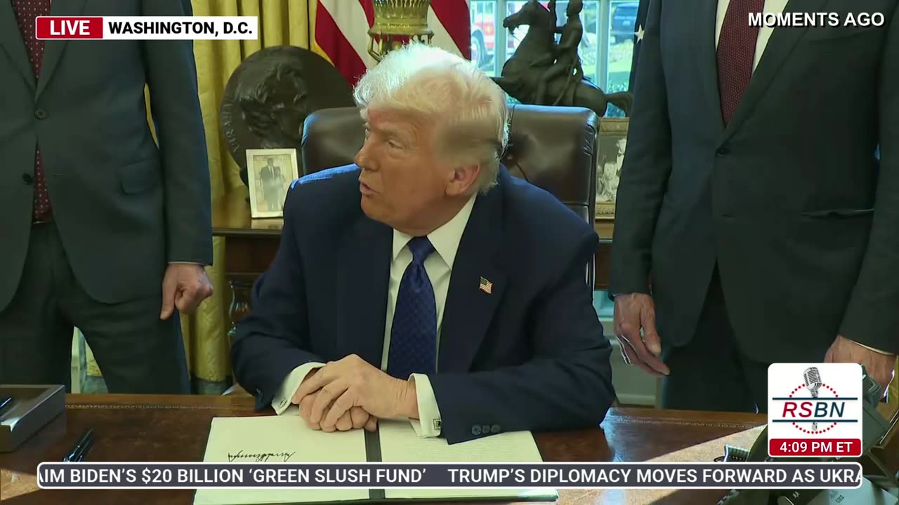 WATCH: President Trump Signs Executive Orders in the Oval Office - 2/14/25