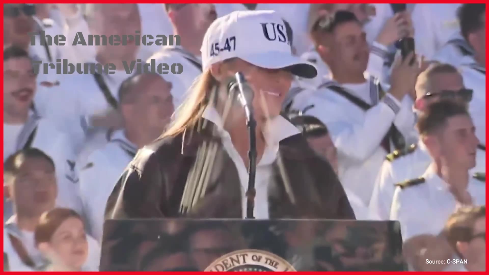 Navy Sailors Shower Melania With Love During Speech, "Hooyah Navy!"