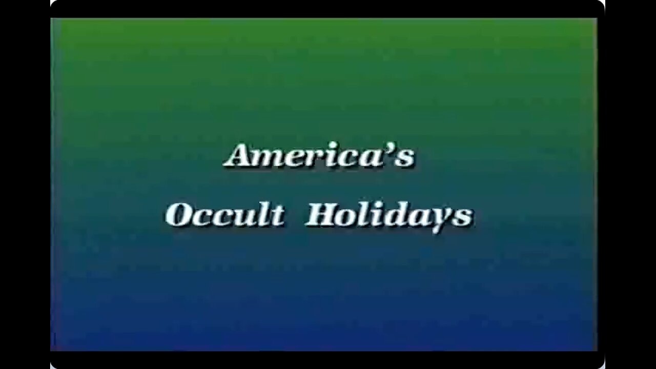 Doc Marquis Presents America’s Occult Holidays (Presentation)