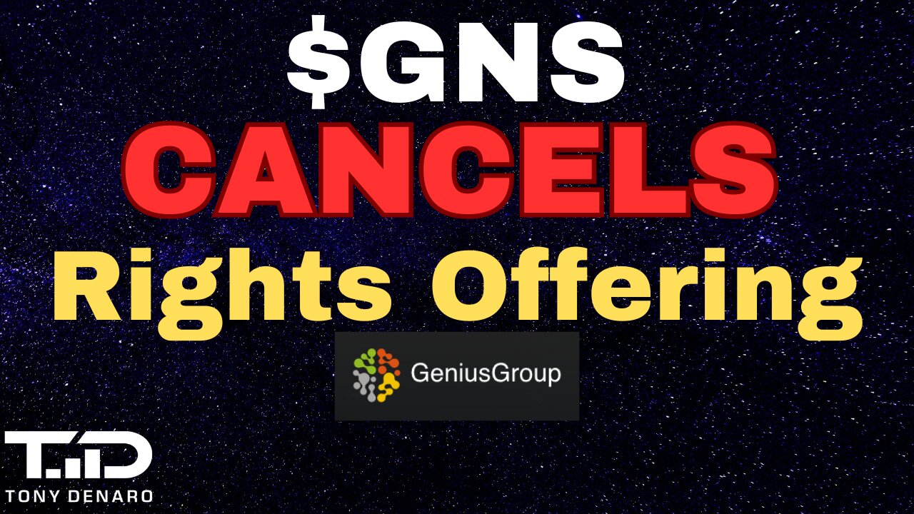 Genius Group (NYSE:GNS) CANCELS Rights Offering as it was in Progress