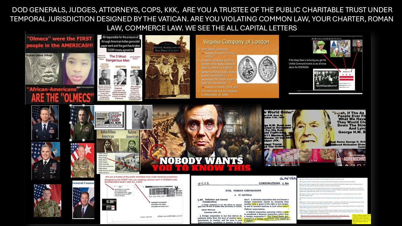 WHY DID DOD AND THE VATICAN PUT THE MOORS IN A TRUST AND CALL THEM INDIANS