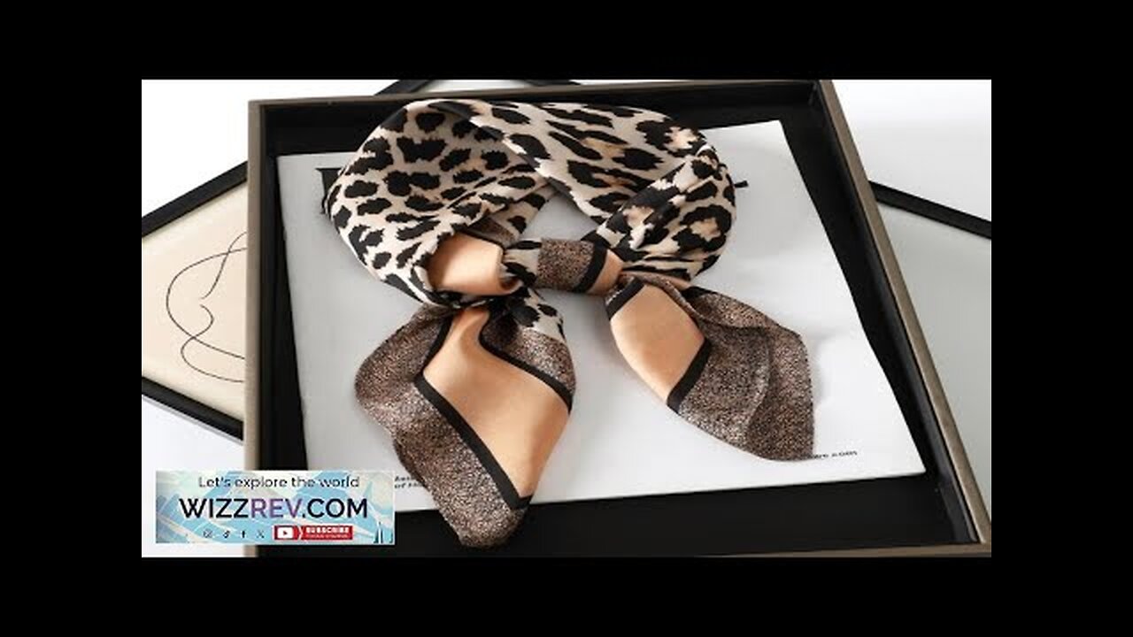 New Satin Shawl Design Wild leopard Print Silk Square Women neck scarves Review