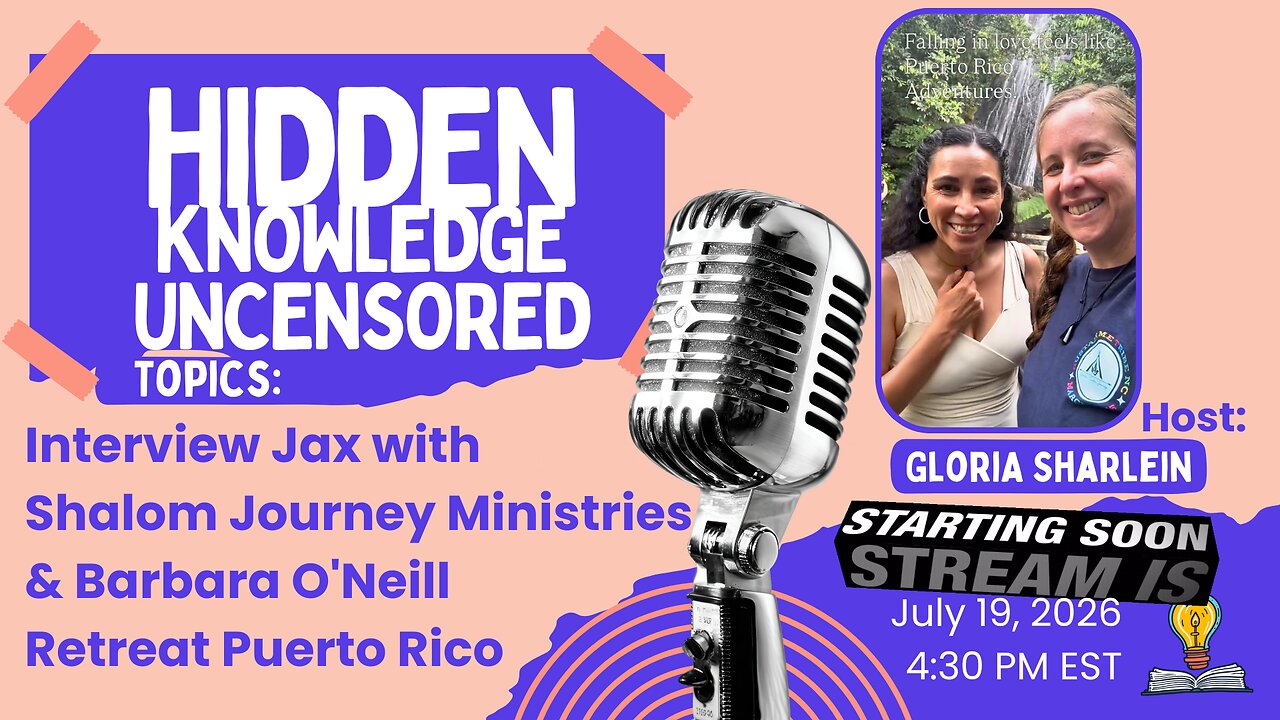 Interview Jax with Shalom Journey Ministries & Barbara O'Neill Retreat Puerto Rico June 1-5, 2027