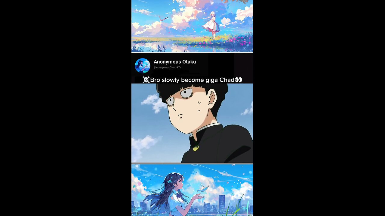 ☠️Bro slowly became giga Chad 👀 ! #anime #animemoments #trending #music #viral