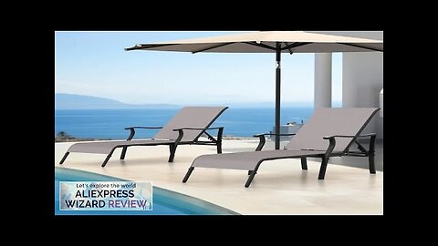 Outdoor Chaise Lounge Chair Set of 2 Aluminum Patio Lounge Chair Review