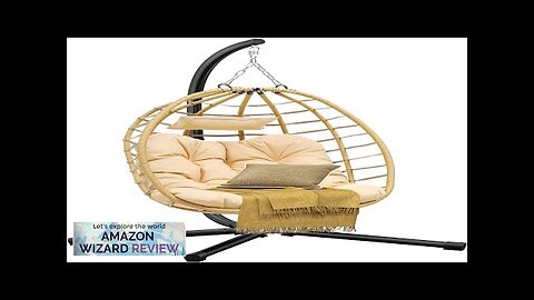 DWVO Egg Hanging Swing Chair with Stand Egg Chair Wicker Indoor Outdoor Review