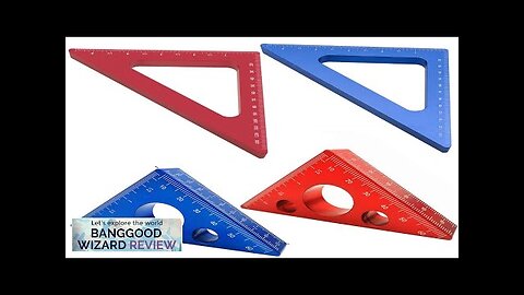 45 Degree Aluminum Alloy Angle Ruler Imperial And Metric Triangle Ruler Review