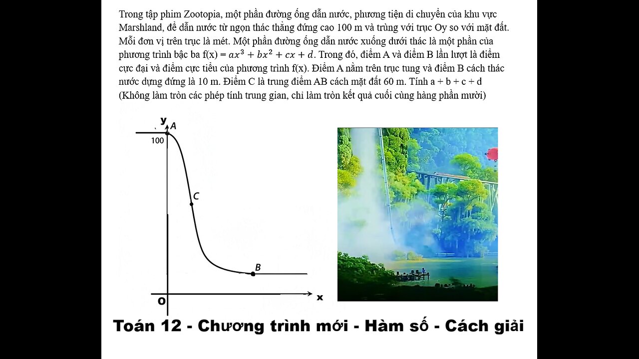 Toán 12: Hàm số: Trong tập phim Zootopia, một phần đường ống dẫn nước, phương tiện di chuyển của