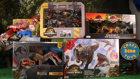5 Jurassic World Rebirth Dinosaur Toys Unboxed Hammond Collection True FX Spinosaurus Mattel 2025