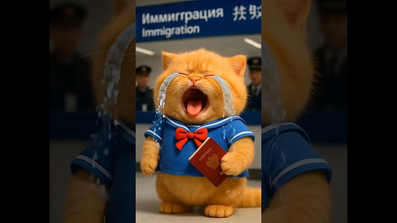Meow Meow Sad Song 😿 Orange Cat Cries During Trip to Japan