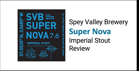 SVB's Super Nova Imperial Stout Review