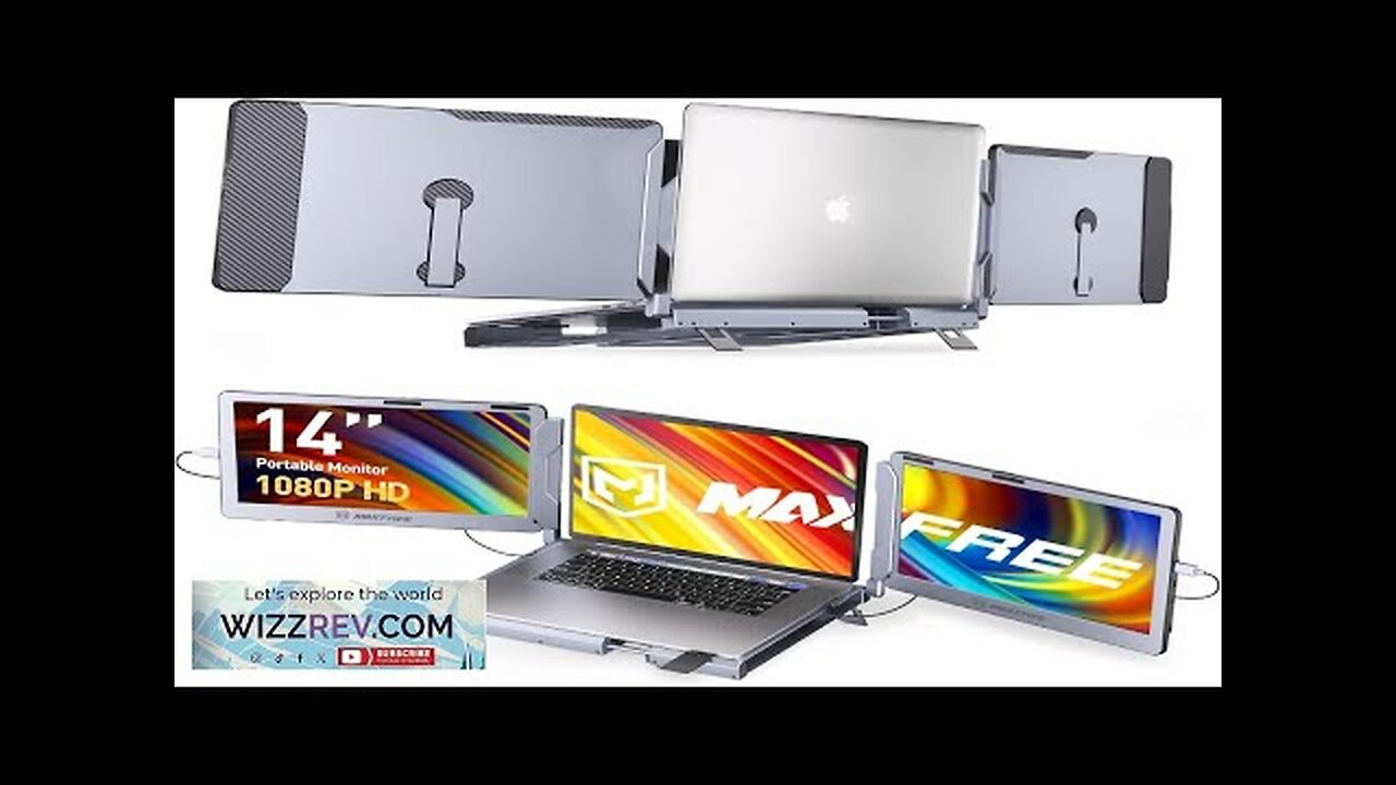 F2 Triple Screen Laptop Monitor Extender with 360° Rotation Stand Plug Review