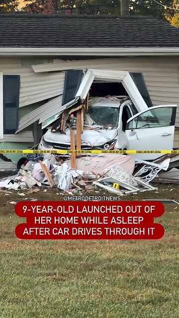 9yo girl seriously hurt as car crashes through home in Macomb County. Driver arrested. #Macomb #japd