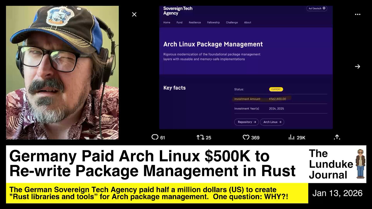 Germany Paid Arch Linux $500K to Re-write Package Management in Rust