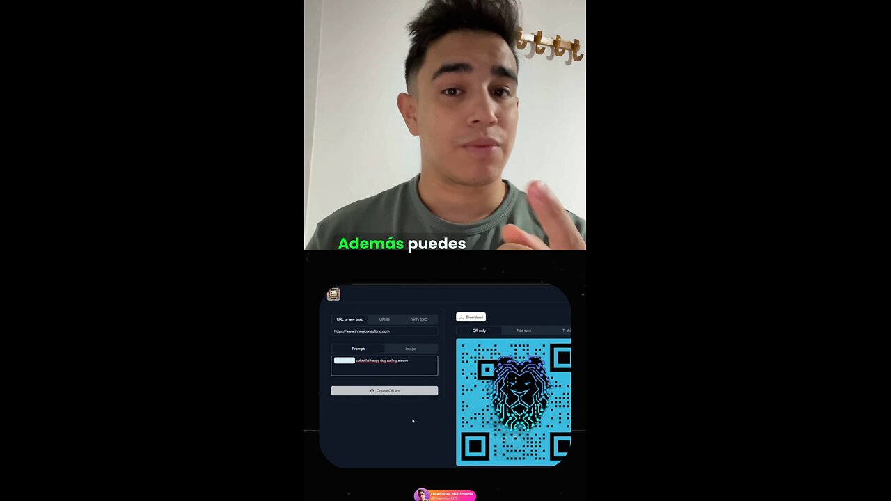 Crea códigos QR personalizados con IA GRATIS. ✅ #códigosQR #diseñoQR