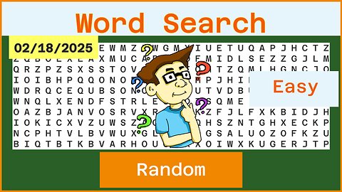 Word Search Easy - Random - 02/18/2025