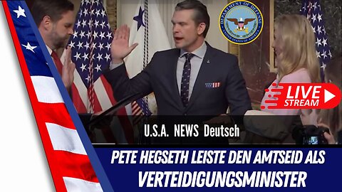 LIVE Pete Hegseth wird als Verteidigungsminister der USA vereidigt.