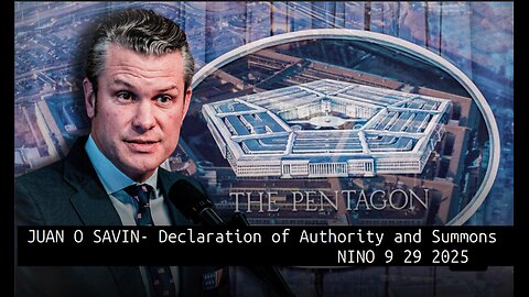 JUAN O SAVIN- Declaration of Authority and Summons - NINO 9 29 2025
