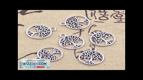 20pcs Charms World Peace Life Tree 18x15mm Antique Silver Color Pendants Making Review