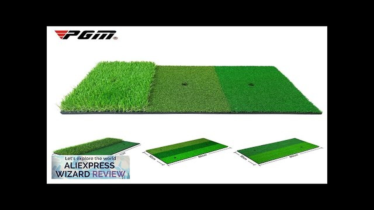 PGM Golf Hitting Mat Indoor Outdoor Mini Practice Durable PP Grass Pad Review