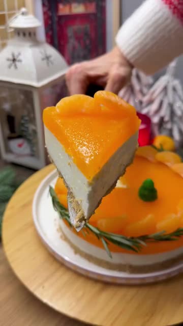 Мандариновый чизкейк без выпечки ✨
