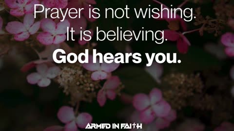 Pray like it’s already done.