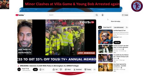 Minor Clashes at Villa Game & Young Bob Arrested again