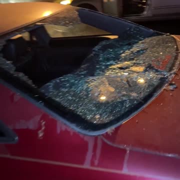 Overnight Antifa trashed Thomas Allen's car while he was being booked in jail for disorderly conduct