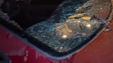 Overnight Antifa trashed Thomas Allen's car while he was being booked in jail for disorderly conduct