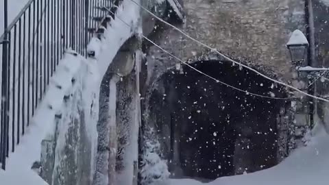 Snowdrifts In Campo Di Giove (Abruzzo, Italy, 12/24/2024)
