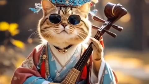 🎵🐈 Culture Clash! Sitar Cat Meets Hip-Hop Street Crew!