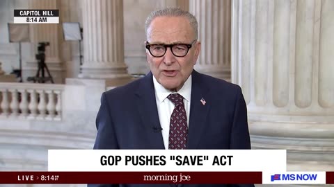 MS NOW just stunned Chuck Schumer by admitting 71% of *Democrats* want