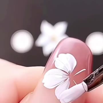 Paint 3D flower nails