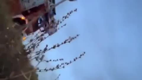 Strike of Russian air bombs, filmed by our firefighter! 