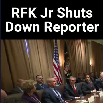 RFK Jr Shuts Down Reporter