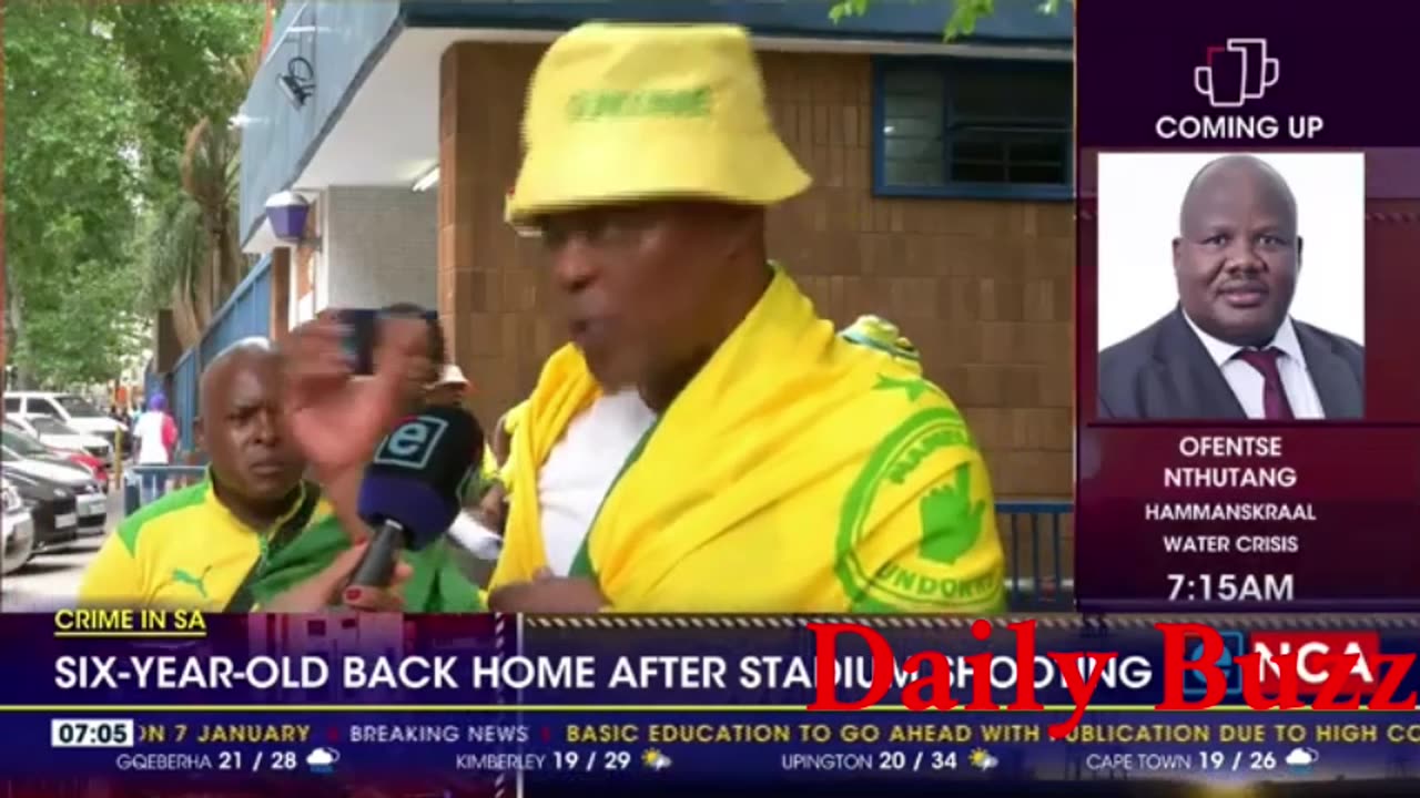 Crime In SA Six year old back home after stadium shooting