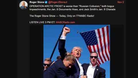 Will These People Be Prosecuted? ROGER STONE 11/2 on Jack Smith, Arctic Frost; Bragg & Leticia James