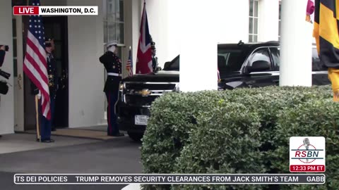 WATCH: President Trump Greets UK Prime Minister Starmer Outside the White House - 2/27/25