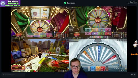 4 GAMES AT ONCE! Live Casino Game Madness!