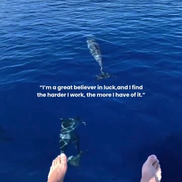 I’m a great believer in luck, and I find the harder I work, the more I have of it.