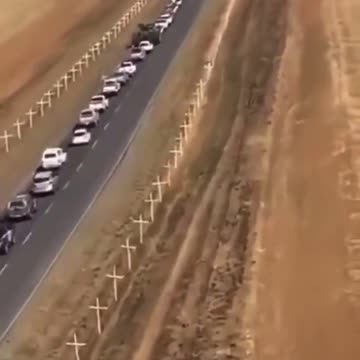 A white cross is placed for every farm murder of a white farmer