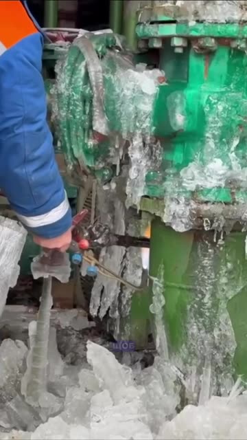 So, utility workers are now heating pipes to bring heat to Kyiv residents' homes.